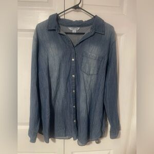 Old Navy Casual Blue Button Down Shirt